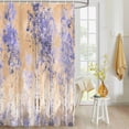 thumbnail image 4 of Fabric Shower Curtain, Purple Trees Forest Impressionist Oil Painting Art Shower Curtains with 12 Hooks Waterproof Machine Washable Bath Curtains for Bathroom, 54 x 78in, 4 of 6