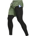 thumbnail image 1 of Compression Running Pants Men Double-deck 2 in 1 Sportswear Jogging Trousers Gym Training Tracksuit Workout Sport Sweatpants Men, 1 of 5