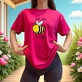 thumbnail image 3 of Playera Bee Happy, Don´t Worry – No te preocupes, Sé Feliz y ¡Zumba Con Estilo! Color Fucsia Talla Chica Marca Emil SaEs, 3 of 4