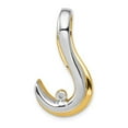 thumbnail image 5 of Real 14kt Two-Tone Fancy Diamond Slide Peg Mtg; for Adults and Teens; for Women and Men, 5 of 5