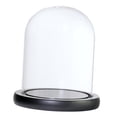 thumbnail image 1 of jifeng Glass Cover Flower Cake LED Light Display Dome Cloche Jar Display Holder - Black Black C, 1 of 9
