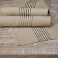 thumbnail image 3 of Desert Sand Black Tan Farmhouse Tabletop Kitchen Naomi Cotton Linen Blend Embroidered Striped Rectangle 13x90 Runner, 3 of 3