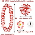 thumbnail image 2 of 5PCS Hawaiian Luau Leis Party Decorations Supplies - Tropical Tiki Flowers Necklaces Bracelets Bulk Summer Pool Decor Favors Ornaments, 2 of 6