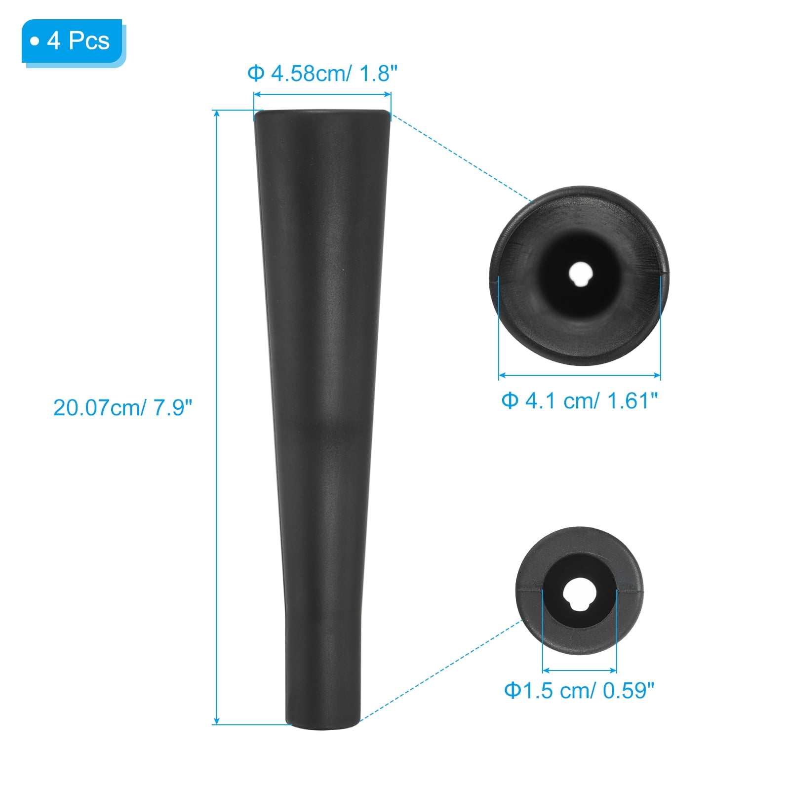 Baseball Batting Tee Replacement Rubber Cup for Softball Tee Baseball Practice, Black 4 Pack