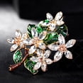 thumbnail image 3 of SmartBy Lady Retro Multicolor Flower Enamel Rhinestone Brooch Pin Evening Party Jewelry, 3 of 6
