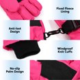 thumbnail image 5 of Cooraby 2 Pack Long Kids Winter Ski Gloves Waterproof Warm Snow Gloves Thick Unisex Mitten Gloves for Girls Boys, 5 of 7