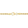 thumbnail image 3 of Everly Women's 2.2mm Fancy-Cut Yellow Gold Flash Plated Sterling Silver Rope Chain Link Bracelet, 3 of 8