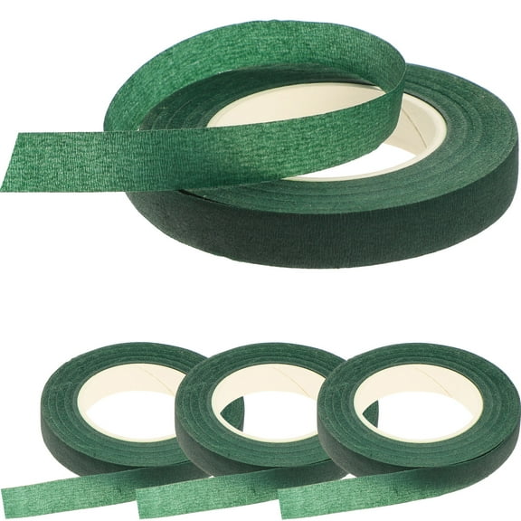 4 Pcs Floral Tape Green Washi DIY for Flower Wound Plant Twine Stem Wrapping Wreath Making Supplies