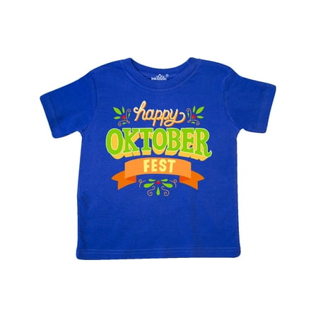 

Inktastic Happy Oktoberfest with Florals and Banner Gift Toddler Boy or Toddler Girl T-Shirt