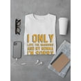 thumbnail image 3 of I Only Love The Warriors Men White T-Shirt, Male Medium, 3 of 4