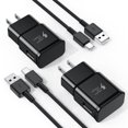 thumbnail image 1 of Best seller 2-Pack USB-C Charger Type C Charger Super Fast Charging 18W Charger Block with 6FT Android Phone Charger Cable Compatible Samsung Galaxy S26/S25/S24/S23/S22/S21 $13.49 Was $14.99, 1 of 1