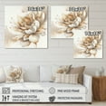 thumbnail image 4 of Designart Blooming Beige Floral Design I Canvas Wall Art, 4 of 5