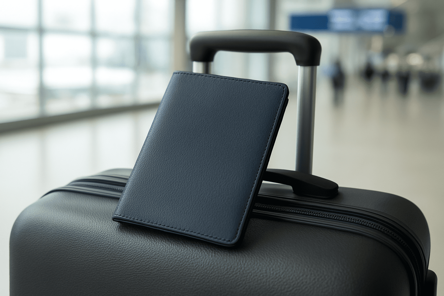 Protégé Soft Passport Wallet Holder with RFID Protection in Black