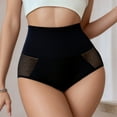 thumbnail image 6 of Women's 3-Pack Seamless High-Waisted Tummy Control Panties - Hollow Honeycomb Shaping Underwear, Summer Breathable Butt-Lifting Lace Layering Pants, Plus Size High Elastic Comfort Underwear, 6 of 9