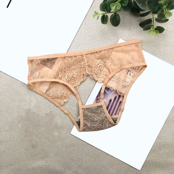 ZNQHFRE Women Panties Breathable Lace Brief , Hollow Out Butt Lifting Underwear G One Size