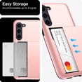 thumbnail image 6 of 𝟐𝟎𝟐𝟒 𝗡𝗘𝗪 Samsung Galaxy S24 Plus Case with Card Holder - Wireless Charging Compatible Samsung S24 Plus Wallet Case with Hidden Card Slot for Women and Men (Pink Gold), 6 of 14