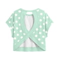thumbnail image 5 of Kiijoy Girls Polka Dot Cutout Batwing Sleeve Crop Top Workout Tee Active T-Shirt, Sizes 13-14, 5 of 6