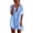 Blue, variant on Avolia Womens Summer Midi Dress Short Sleeve Loose Solid Color Chiffon Flowy Casual Beach Vacation Daily Wear Breathable Lightweight Shirt Dress Plus Size Blue XXXXXXL
