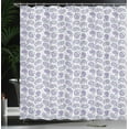 thumbnail image 4 of Ambesonne Paisley Shower Curtain, Oriental Pastel Tone, 69"Wx84"L, Laurel Green Lavender, 4 of 5
