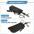 thumbnail image 6 of Unique Bargains Car Key Case Universal Leather Smart Key Fob Cover 4.72"x2.28"x0.79" Black, 6 of 6