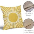 thumbnail image 4 of Yellow Boho Pillow Covers 18x18 Set of 2 Bohemian Style Retro Abstract Sun Outdoor Throw Pillows Farmhouse Decorative Pillowcase Linen Square Cushion Cover for Home Couch Sofa Bed, 4 of 6