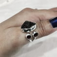thumbnail image 3 of Natural Garnet Ring, Rough Garnet Adjustable Ring, January Birthstone, Three Stone, 925 Sterling Silver, Womens Ring, Christmas, Thanksgiving, Handmade, Statement Jewelry, Rough Gemstone Jewelry, 3 of 5