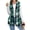 Light Green, variant on Women's Plaid Vest Christmas Cardigan Winter Fall Flannel Vest Sleeveless Blazer Jacket Long Shacket Vest