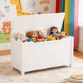 thumbnail image 4 of Almacenamiento de caja de juguete de madera para niños con tapa bisagrada de seguridad para edades 2+, 4 of 5