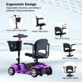 thumbnail image 6 of Arshin Upgrade 4 Wheels Mobility Scooters for Seniors & Adult,All Terrain Motorized Scooters with 300 lbs,Purple, 6 of 15
