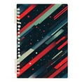 thumbnail image 7 of FORMRS 1-Subject Spiral Notebook 8" x 5" College Ruled 60 Refillable Sheet A5 Hard Cover, 2 Pack, Stars Abstract Lines, 7 of 7
