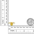 thumbnail image 6 of Gem Stone King 14K Two Tone Gold Yellow Citrine and Lab Grown Diamond Engagement Ring for Women | 2.56 Cttw | Oval 10X8MM | Gemstone November Birthstone | Size 8, 6 of 6