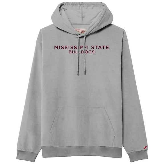 Men's League Collegiate Wear Gray Mississippi State Bulldogs Stretch Cord Pullover Hoodie