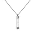 thumbnail image 2 of Anavia Stainless Steel Glass Bottle Hourglass Cremation Vial Urn Pendant Charm Necklace for Ash Memorial Keepsake for Men Women Pets - [Silver Necklace], 2 of 8