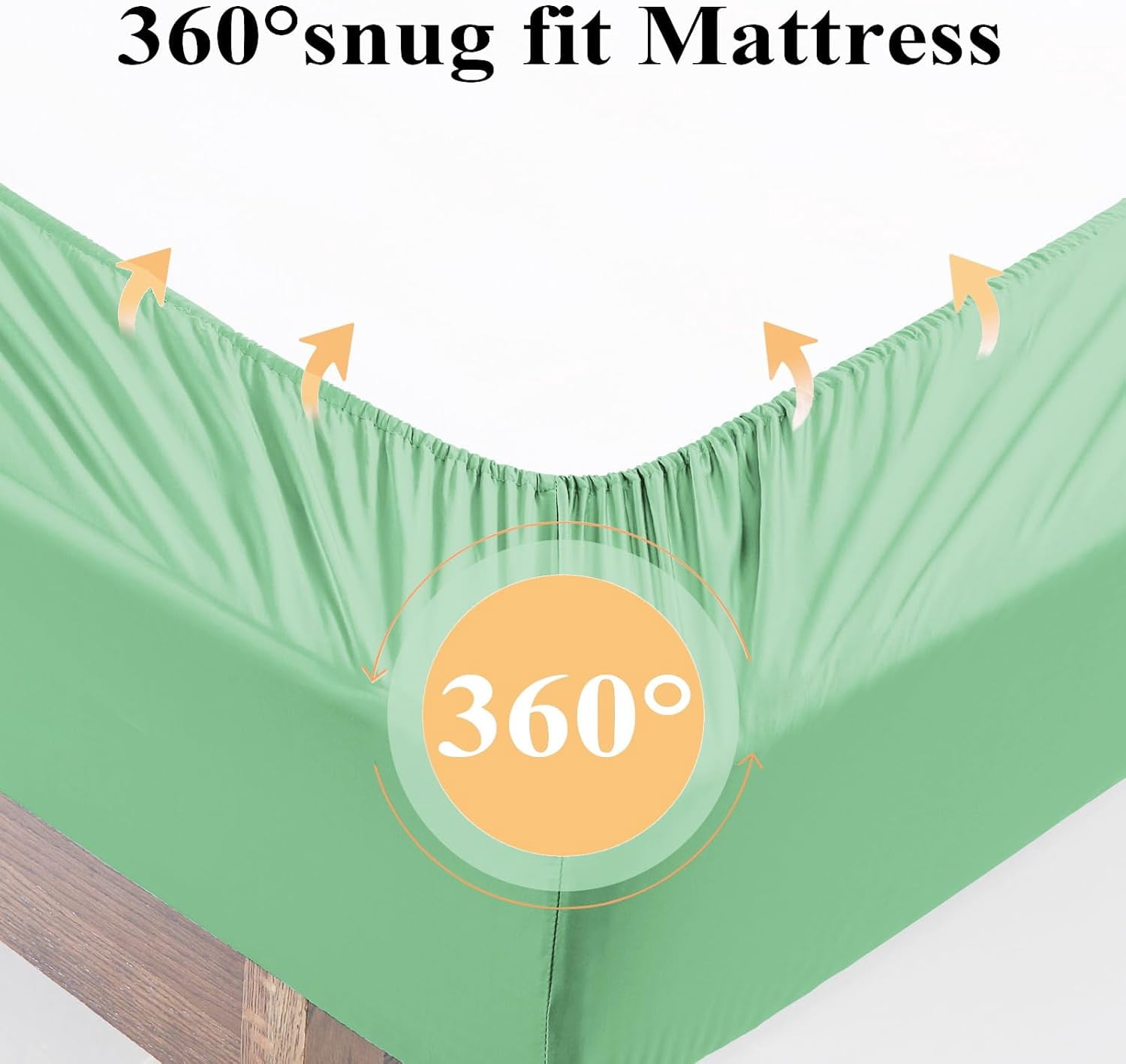 Bamboo Viscose Fitted Sheet 1 Pack Twin Size Only,400 Thread Count,8-16" Deep Pocket,Bottom Sheet Colorfast Soft & Silky & Breathable(1 Fitted Sheet Only, Sage Green, Twin)
