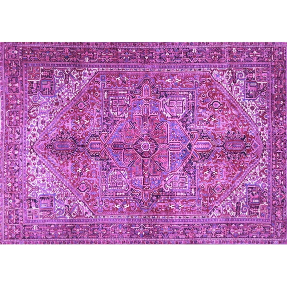 Ahgly Company Indoor Rectangle Persian Purple Traditional Area Rugs, 3' x 5'