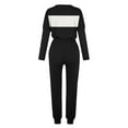 thumbnail image 6 of Eryao Plus Size Women 2 Piece Jogger Outfits Sets Color Block Crew Neck Long Sleeve Shirts and Drawstring Sweatpants Tracksuits 2024 Fall Winter Lightweight Loung Suits People Dupes,Black,M, 6 of 6