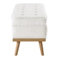 thumbnail image 5 of Katheryn Storage Bench in Ivory Sherpa Fabric with National Wood Legs, 5 of 10