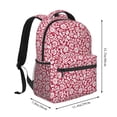 thumbnail image 2 of Haiem Red Flowers Printed School Backpack,Casual Travel Lightweight Backpack,Durable Comfortable Multifunctional Backpack,Laptop Backpack, 2 of 5