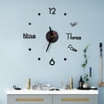 thumbnail image 3 of Agiferg DIY Wall Clock 3D Mirror Surface Sticker Home Office Decor Clock, 3 of 4
