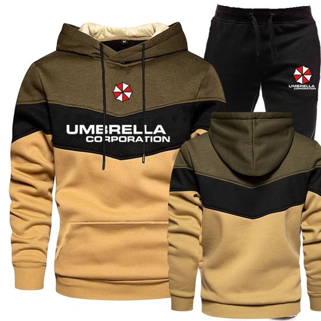 Conjunto deportivo informal para hombre, otoño e invierno, 2023, sudaderas con capucha y pantalones deportivos, chándal de manga larga con capucha de alta calidad, conjunto de 2 piezas para gimnasio