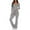 Grey, variant on Yuyuzo Womens Two Piece Fall Outfits Tracksuits Long Sleeve Crop Tops Wide Leg Pants Lounge Sets