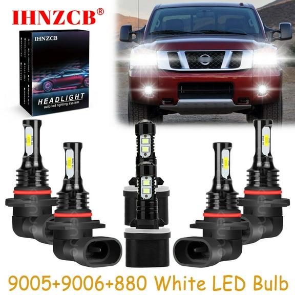 IHNZCB for Nissan Titan 2004-2015 LED Headlights Bulb High Low Beam Fog Light,9005 9006 880,HKB,Y08