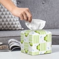 thumbnail image 6 of Lsque Frogs and Dragonflies Printed Tissue Box Cover Holder, Facial Paper Organizer Dispenser,Square with Bottom Belt, PVC Leather Decorative Organizer, 6 of 8