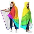 thumbnail image 2 of Wearable Blanket,Rainbow Tie Dye Spiral Pattern Hooded Wearable Flannel Blanket for Adults & Teens,Winter Poncho Shawl Wrap Cape Cozy Anti-Pill,60"x80", 2 of 5