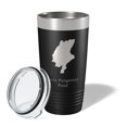 thumbnail image 2 of Little Purgatory Pond Tumbler Lake Map Travel Mug Insulated Laser Engraved Coffee Cup Maine 20 oz Black, 2 of 5