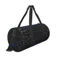 thumbnail image 3 of Xecao Mathematica Science print Round Travel Duffel Bag is a foldable gym bag with an inner pocket, perfect for travel sports, 3 of 8