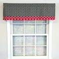 thumbnail image 2 of RLF Home 100% Cotton Brazil Banded  Fully lined Windows Rod Pocket Valance 50" x 16"  Red, 2 of 6