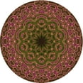 thumbnail image 1 of Ahgly Company Indoor Round Patterned Dark Bisque Brown Area Rugs, 7' Round, 1 of 6