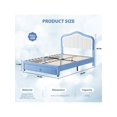 thumbnail image 3 of Huisuilinss Upholstered Twin Bed Frame With Storage Drawer,Cute Velvet Platform Bed,LED Bed Frame Full With Headboard,No Box Spring Needed,Wooden Slats,Noise Free, 3 of 5
