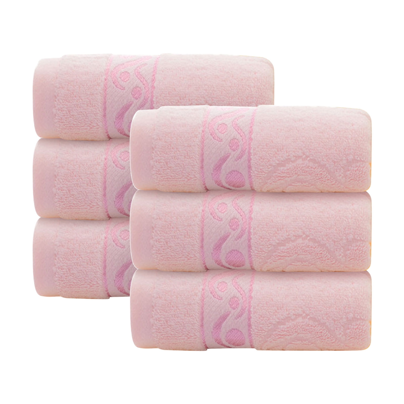  Bamboo Cotton Super Soft Highly Absorbent 2 Pieces Pink Towel  Set for Bathrome Hand Towel,Salon Towels : Home & Kitchen